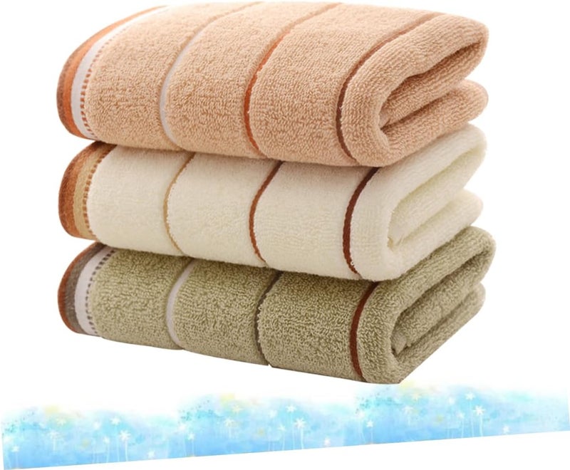 All-round applied quality Ipetboom 3pcs Eco-Friendly Cotton Face Towels Hand Towels Set Striped Absorbent Fade Shed Resistant for Bathroom Cleaner resistant Transit & use compatible Cross product combo compatible Multi-use well-engineered build Tiered cost purchase alternatives Temp & permanent project compatible Market diverse application fit Adjustable build Long term use design Gulf climate upgraded quality Updated modern design Fine detail Moisture wear upgraded quality Fast intercity distribution Safe approved storage space Trendy flexible practical build Local inventory listed item Fine polished finish Local licensed courier Transparent body Varied size selections Repeated detach compatible build Wide usage compatibility Precision made - Image 3