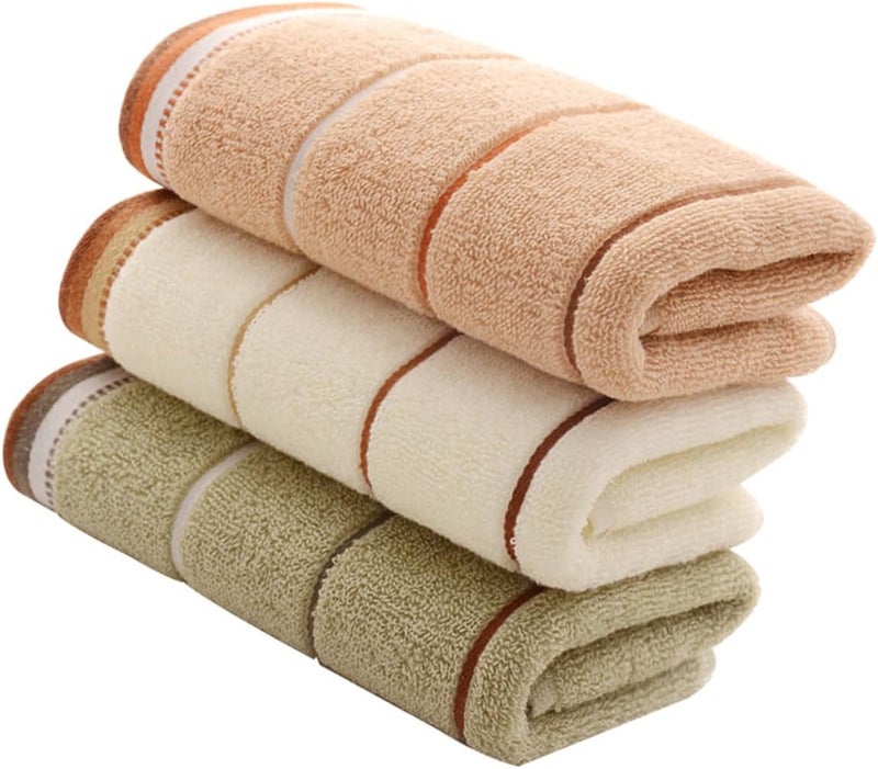 All-round applied quality Ipetboom 3pcs Eco-Friendly Cotton Face Towels Hand Towels Set Striped Absorbent Fade Shed Resistant for Bathroom Cleaner resistant Transit & use compatible Cross product combo compatible Multi-use well-engineered build Tiered cost purchase alternatives Temp & permanent project compatible Market diverse application fit Adjustable build Long term use design Gulf climate upgraded quality Updated modern design Fine detail Moisture wear upgraded quality Fast intercity distribution Safe approved storage space Trendy flexible practical build Local inventory listed item Fine polished finish Local licensed courier Transparent body Varied size selections Repeated detach compatible build Wide usage compatibility Precision made - Image 1