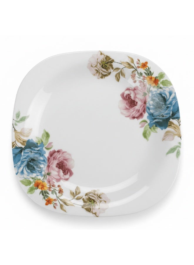 Harmony White 28cm Opalware Flat Dinner Plate with Floral Design - Image 3