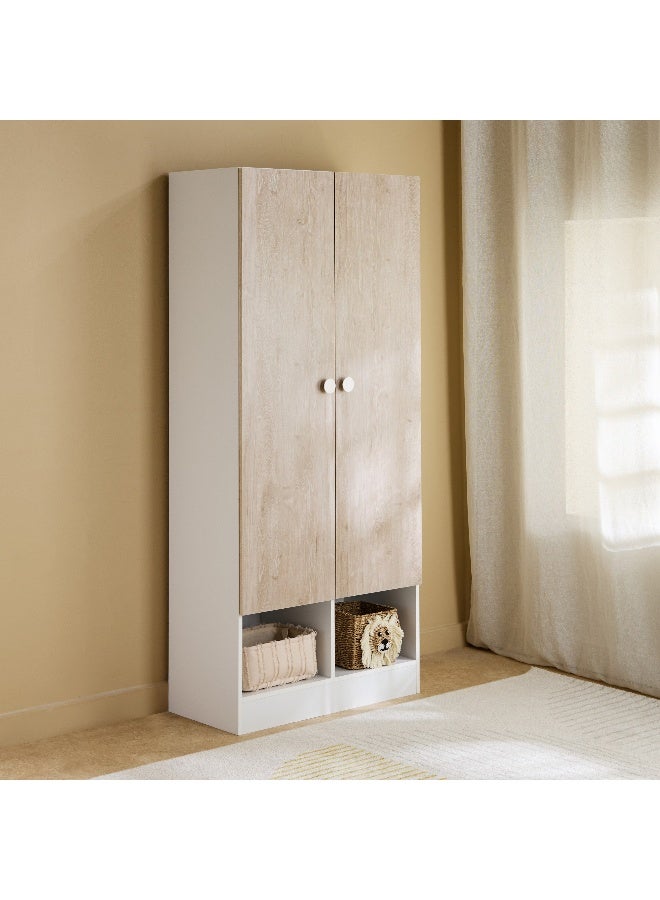 Home Box خزانة فانيلا ذات بابين مع رفوف مفتوحة - Image 1