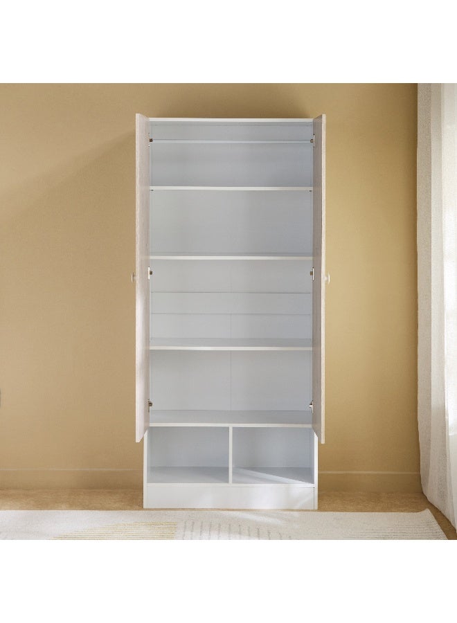 Home Box خزانة فانيلا ذات بابين مع رفوف مفتوحة - Image 4