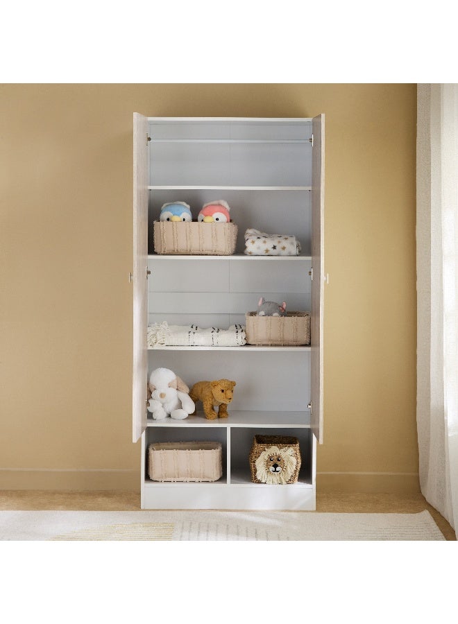 Home Box خزانة فانيلا ذات بابين مع رفوف مفتوحة - Image 3