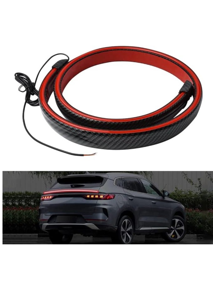 Generic Third Brake Light Car Spoiler Red   Strip Universal Exterior Accessories for Rear Spoiler Lip Trunk Roof Wing Trucks Carbon Fiber  - Image 1