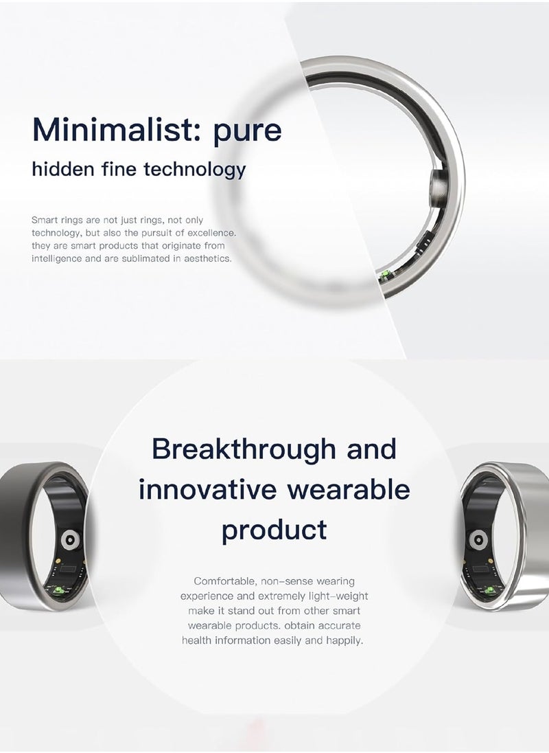 General - Smart Rings, Men's and Women's Smart Rings Health Tracker, Heart Rate and Temperature Monitoring, Track Sleep, Exercise and Recovery - Image 1