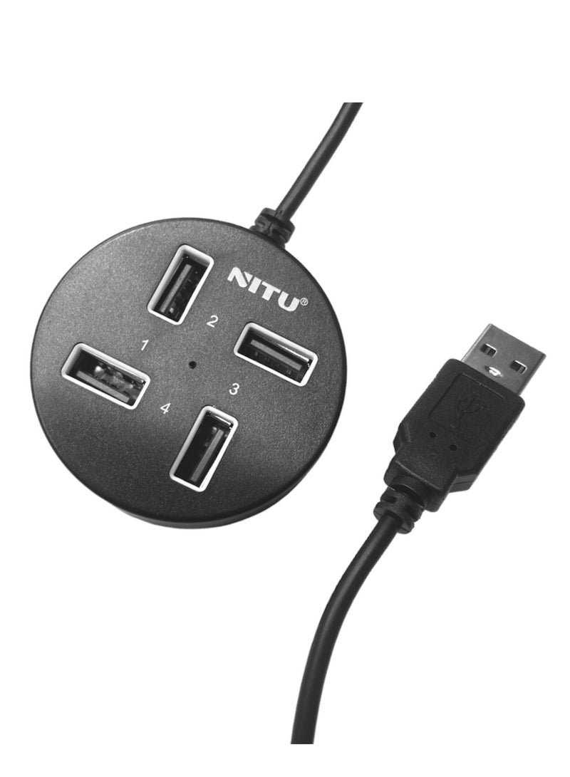 نيتو موزع منفذ USB متعدد الوظائف عالي السرعة من NITU متين وعملي وكلاسيكي 4 في 1 - Image 4