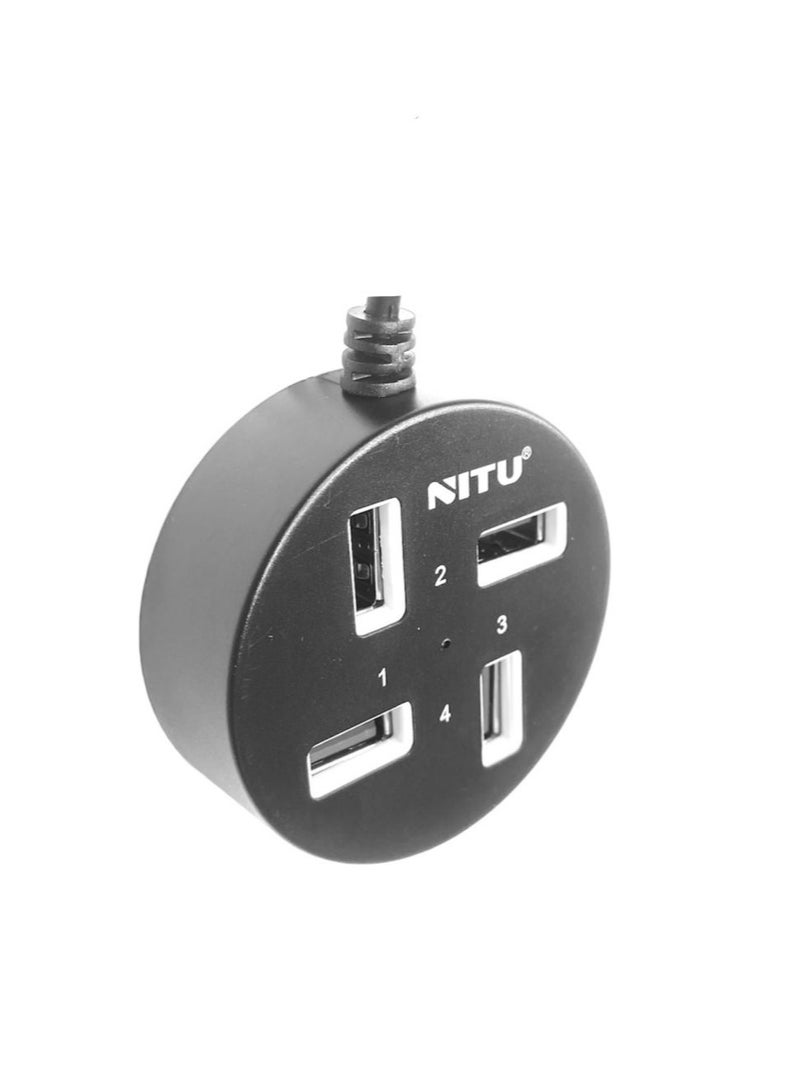 نيتو موزع منفذ USB متعدد الوظائف عالي السرعة من NITU متين وعملي وكلاسيكي 4 في 1 - Image 5