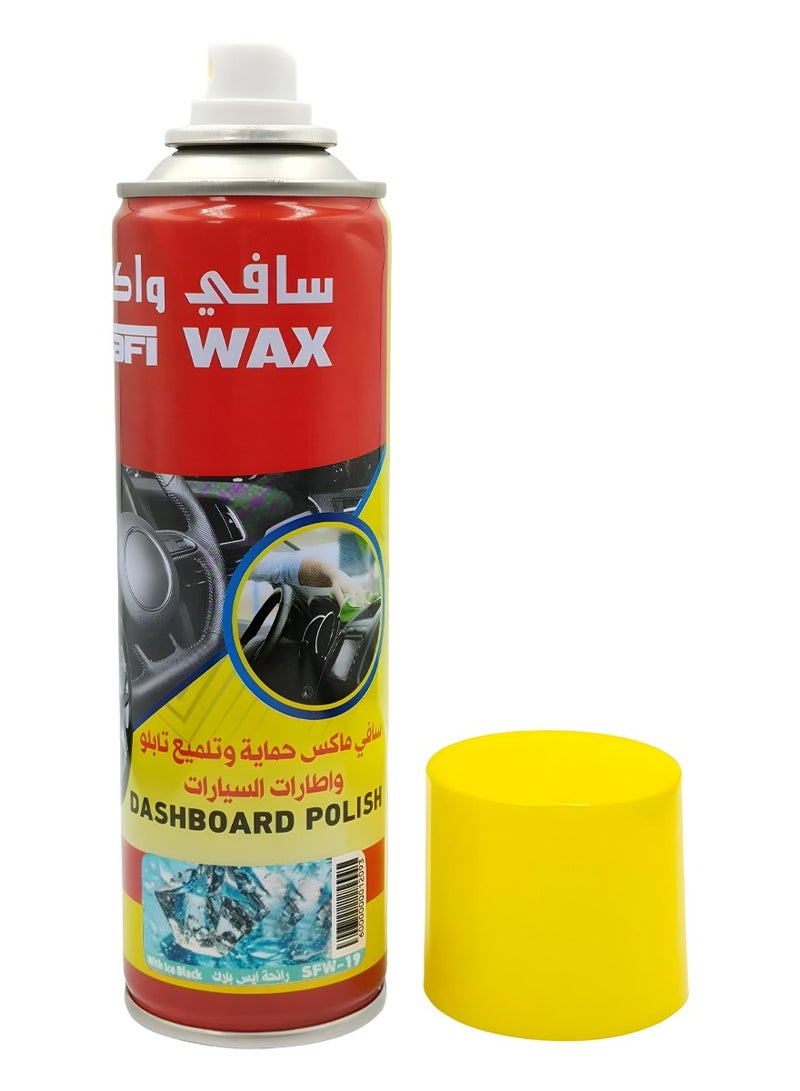 Safi WAX Multi-Purpose ICE BLACK Dashboard Cleaner & Protector 250ML – UV Protection, Dust Repellent, Easy Spray & Wipe, Quick Results for Car Interiors - Image 2