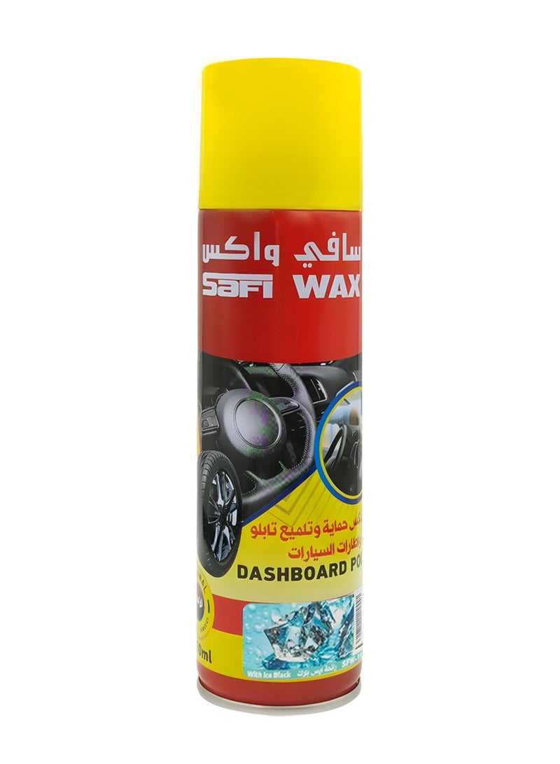 Safi WAX Multi-Purpose ICE BLACK Dashboard Cleaner & Protector 250ML – UV Protection, Dust Repellent, Easy Spray & Wipe, Quick Results for Car Interiors - Image 1