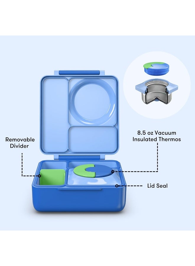 OMIE OmieBox Kids Bento Lunch Box, Stainless Steel Bowl, 250ml, (Sea Blue)  - Image 2
