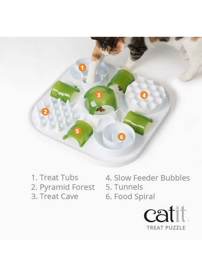 Catit Play Cat Treat Puzzle, Interactive Cat Toy, 43010, White - Image 4