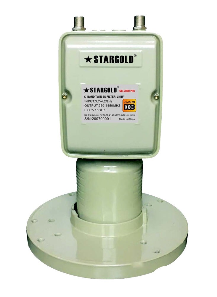 Stargold Anti Wimax C-Band Twin 5g Filter LNBF High Quality Twin LNB Satellite Dish  - Image 1