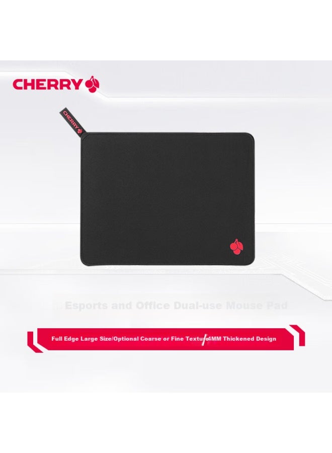 Cherry Mouse Pad Large Size, Office Desk Pad, Keyboard Pad, Gaming Mouse Pad, High-density Fiber Smooth Mouse Pad, Black Fine Surface, 444*355*4mm - Image 1