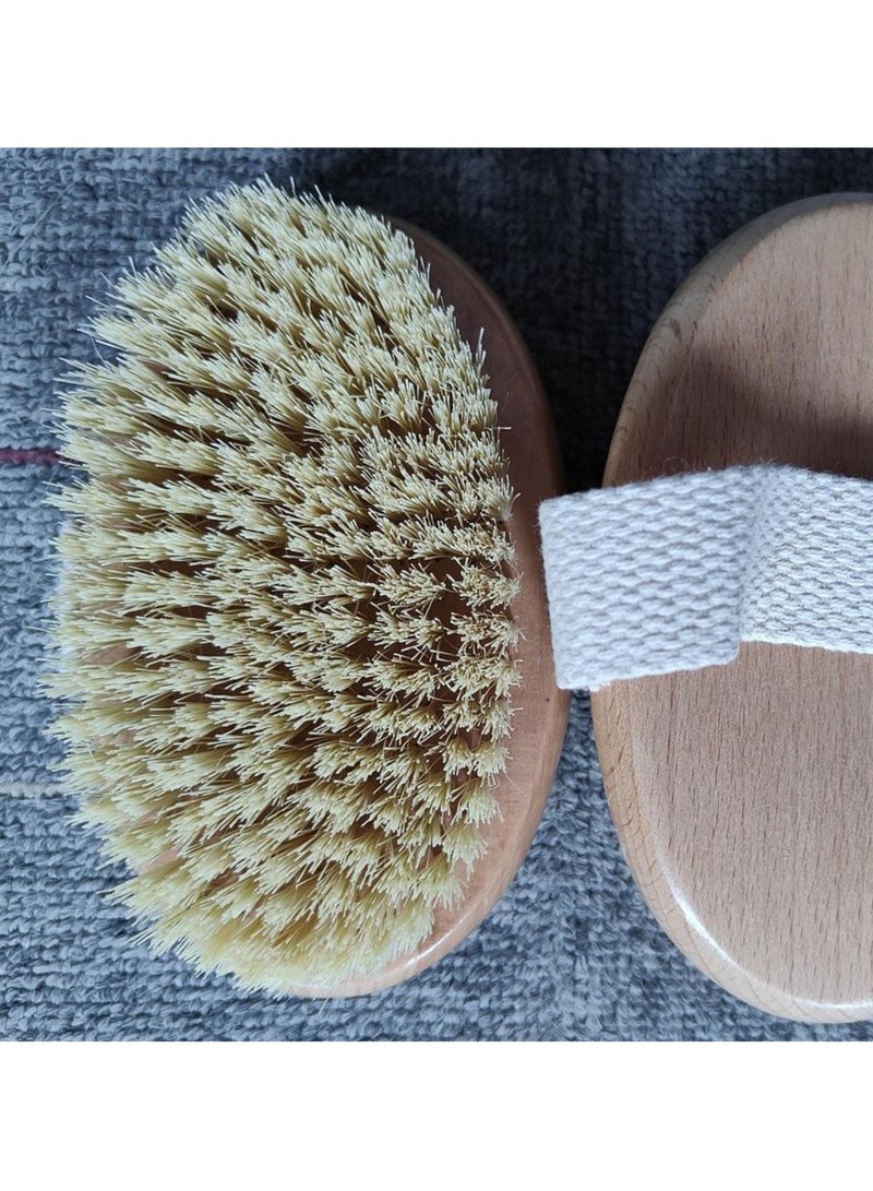 general Dry Skin Body Brush 2-Piece Set - Improves Skin Health and Beauty - Natural Bristles - Removes Dead Skin and Toxins, Fat Management, Improves Lymphatic Function, Exfoliates, Boosts Blood Circulation - Image 4