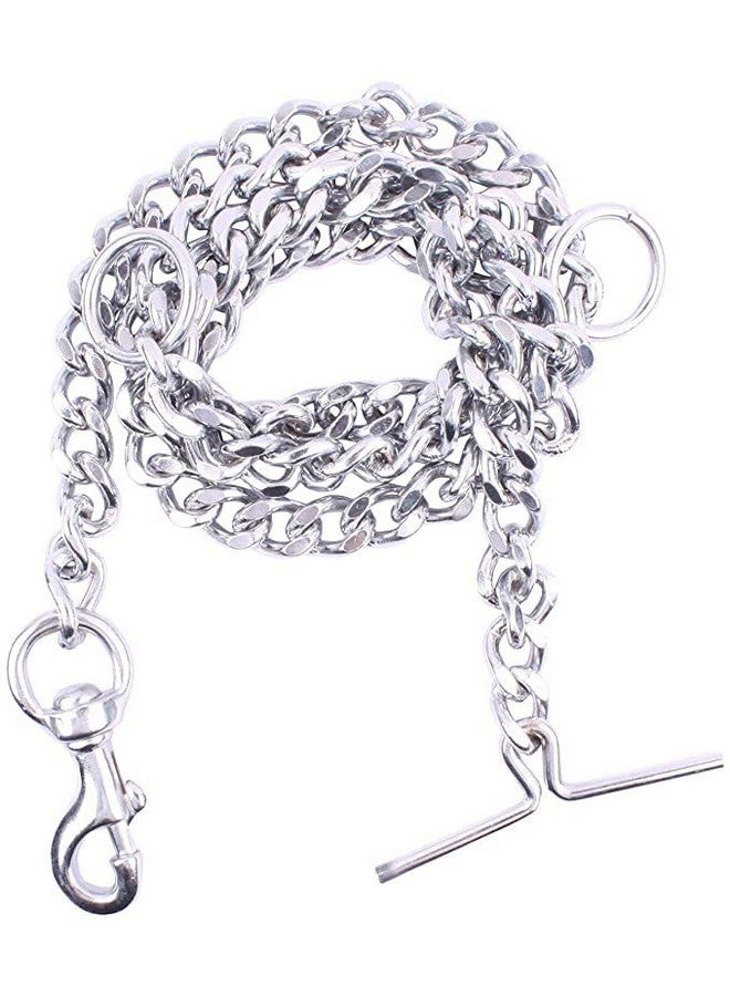 سلسلة الكلاب Silver Grind رقم 10 سلسلة الكلاب الثقيلة الوزن مع خطاف ثقيل (L - 60 بوصة) للكلاب متوسطة الحجم - Image 1