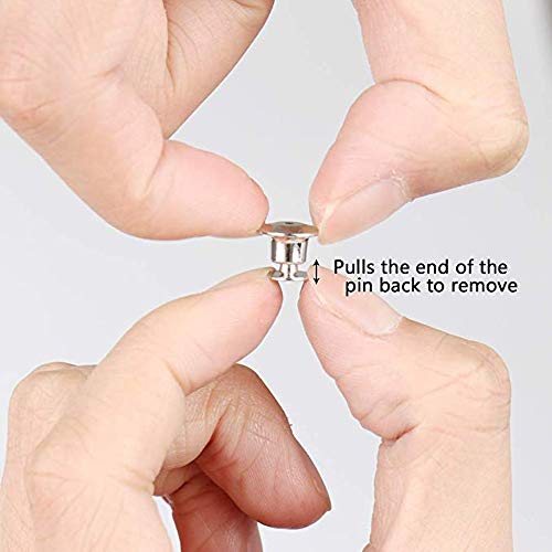 SUBANG 30 Pieces Metal Pin Backs Locking Pin Keepers Locking Clasp with Storage Case - Image 2