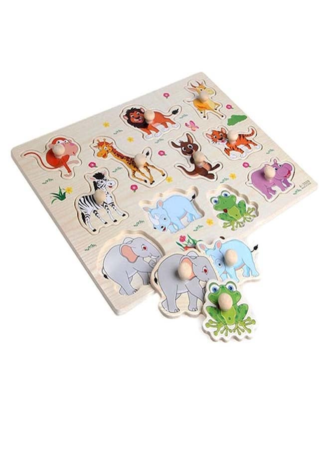 Creative Cartoon Animal Wooden Peg Puzzle Model YPZ5850 - Image 2