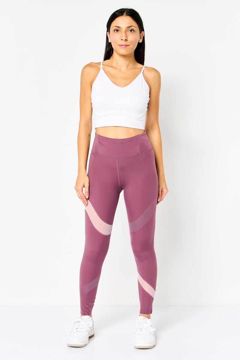 UNDER ARMOUR Women Sportswear Fit Training Leggings, Mauve - Image 3