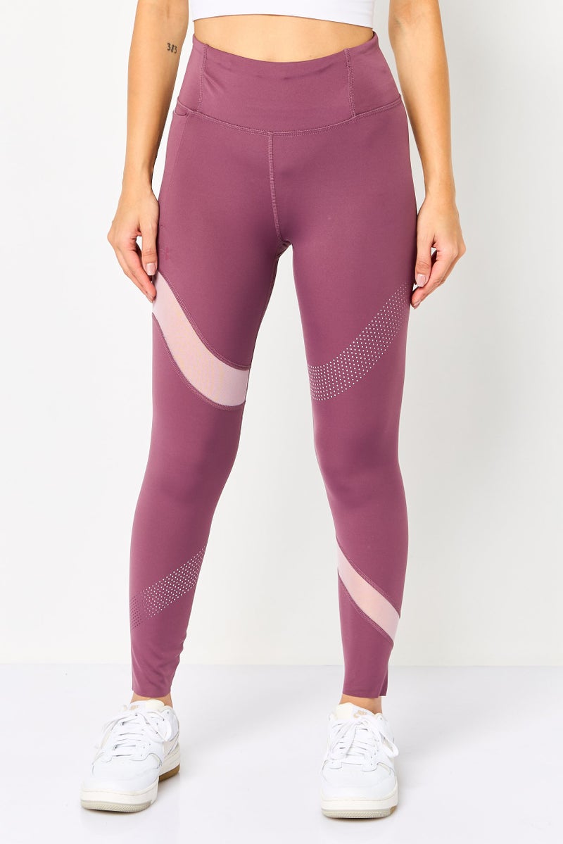 UNDER ARMOUR Women Sportswear Fit Training Leggings, Mauve - Image 1