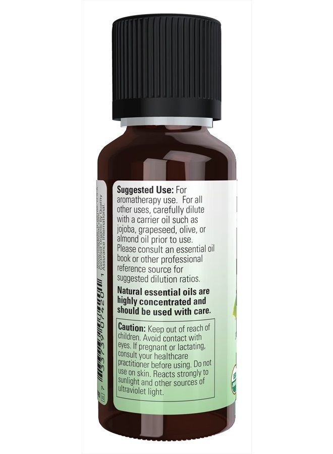 now Essential Oils, Organic Lemon Oil, Cheerful Aromatherapy Scent, Cold Pressed, 100% Pure, Vegan, Child Resistant Cap, 1-Ounce  - Image 3