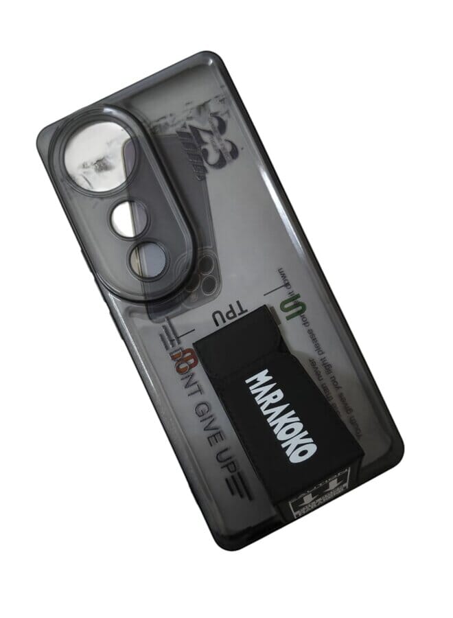 Marakoko Case Cover For Vivo V40 With Magnetic Hand Grip Black/White - Image 1