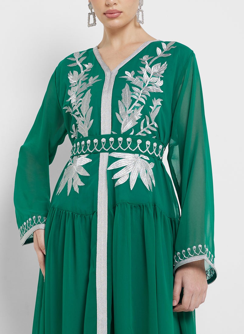 hayas closet Embroidered Chiffon Dress  - Image 3