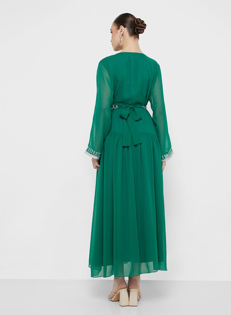 hayas closet Embroidered Chiffon Dress  - Image 2