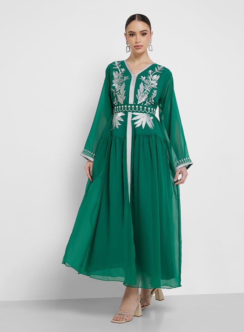 hayas closet Embroidered Chiffon Dress  - Image 4