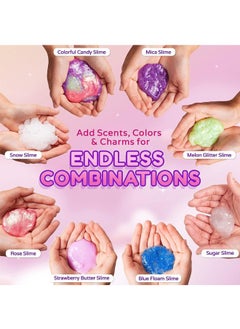 Beauenty Beauenty DIY Slime Kit for Kids,DIY Slime Making Toys Kids for 6-12,Fluffy Cloud Foam Squish Glitter Slime Making Kits,Fun Slime Making Kit Awesome Craft Toy Birthday Present Ideas  - Image 2
