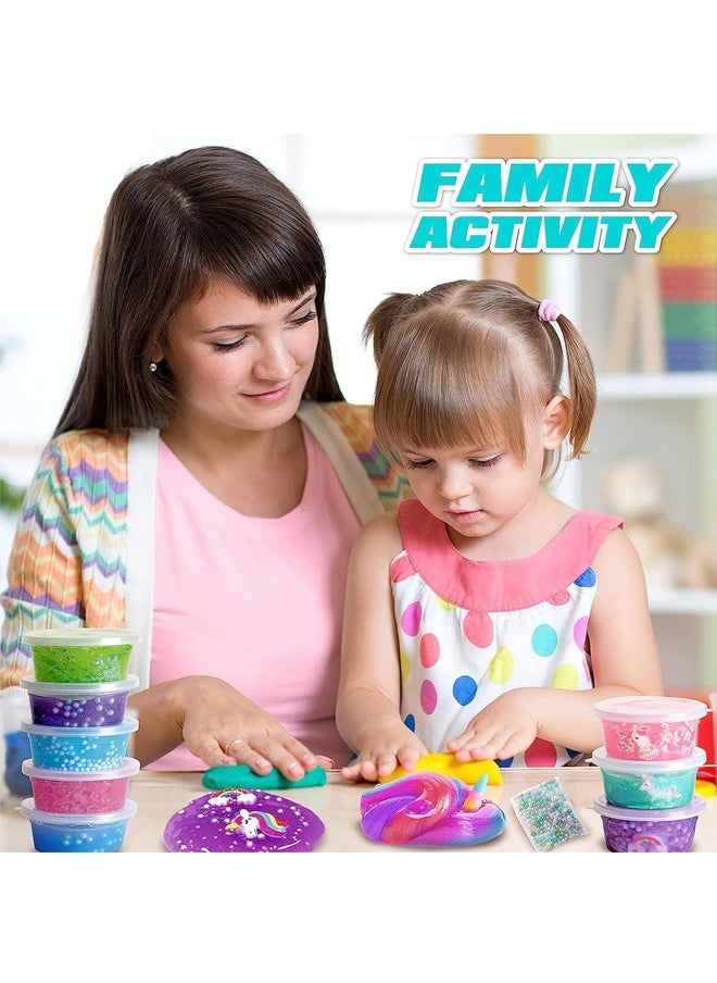Beauenty - Beauenty DIY Slime Kit for Kids,DIY Slime Making Toys Kids for 6-12,Fluffy Cloud Foam Squish Glitter Slime Making Kits,Fun Slime Making Kit Awesome Craft Toy Birthday Present Ideas - Image 1