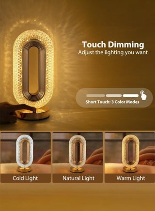 Touch Control LED Table Lamp with 3 Light Modes – Rechargeable via Type-C - view 3