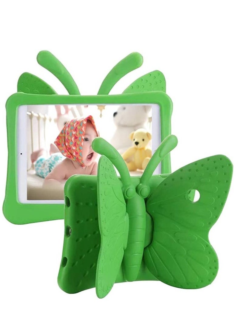 vesus iPad 6th Generation Case for Kids, iPad 9.7 inch Case, Light Weight Shockproof EVA Foam Protective Tablet Stand Cover Holder for Apple iPad Air/Air 2 iPad 9.7 2017/2018 - Cute Butterfly,Green - Image 1