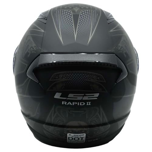 LS2 خوذة LS2 رابد II للدرجات النارية (أسود غير لامع - متوسط) - Image 5