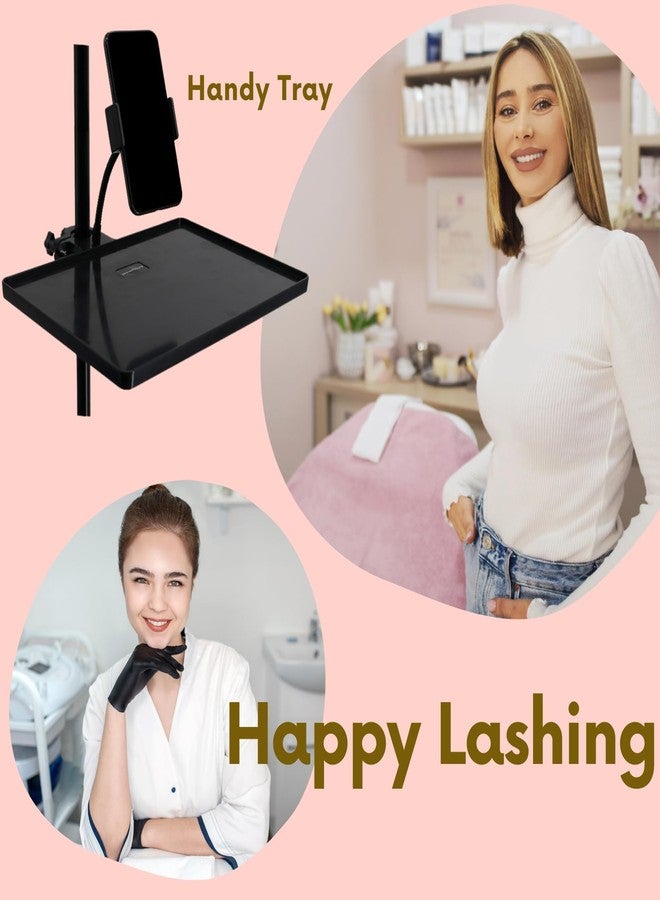 Mocomfor Lash Tray Holder for Ring Light Clip on Organizer Attachment with Phone Holder Eyelash Tech Lash Extension Supplies (with phone holder) - Image 3