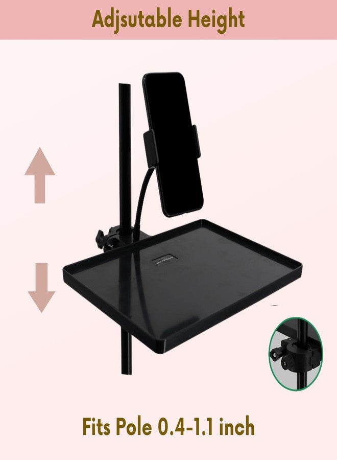 Mocomfor Lash Tray Holder for Ring Light Clip on Organizer Attachment with Phone Holder Eyelash Tech Lash Extension Supplies (with phone holder) - Image 5