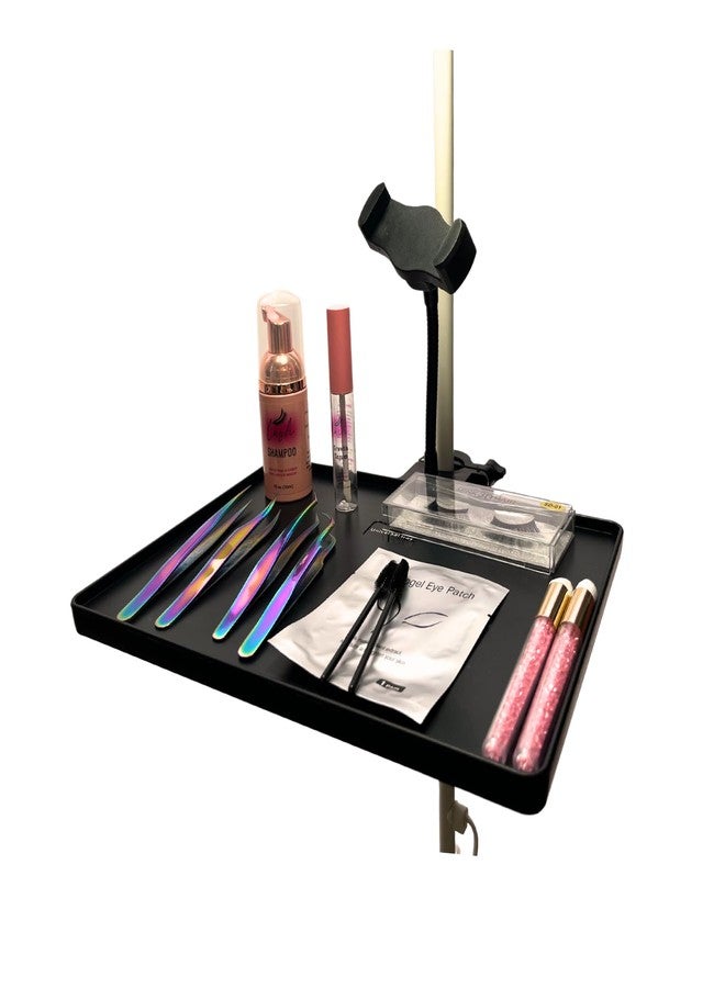 Mocomfor Lash Tray Holder for Ring Light Clip on Organizer Attachment with Phone Holder Eyelash Tech Lash Extension Supplies (with phone holder) - Image 1