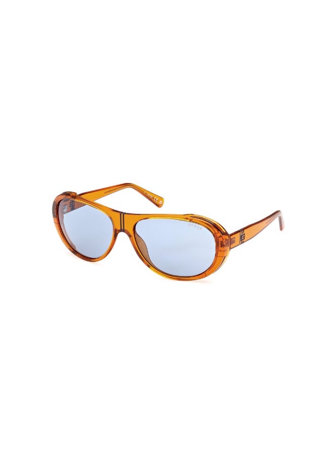 GUESS Gu00081 Pilot Injected Sunglasses For men size 62, Orange - Image 1
