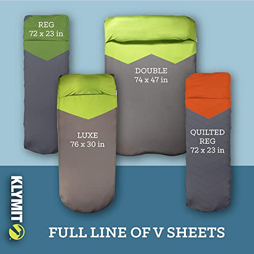 Klymit Static V Sheet, Sleeping Pad Cover, Green/Gray, Double - Image 4