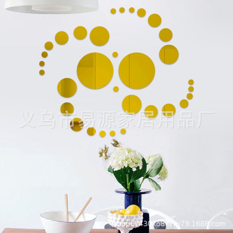 Old New Mirror Wall Stickers 32 Circle Self-Adhesive Factory Store Direct Sales Large, Medium, Small Three Sizes Available - Image 1