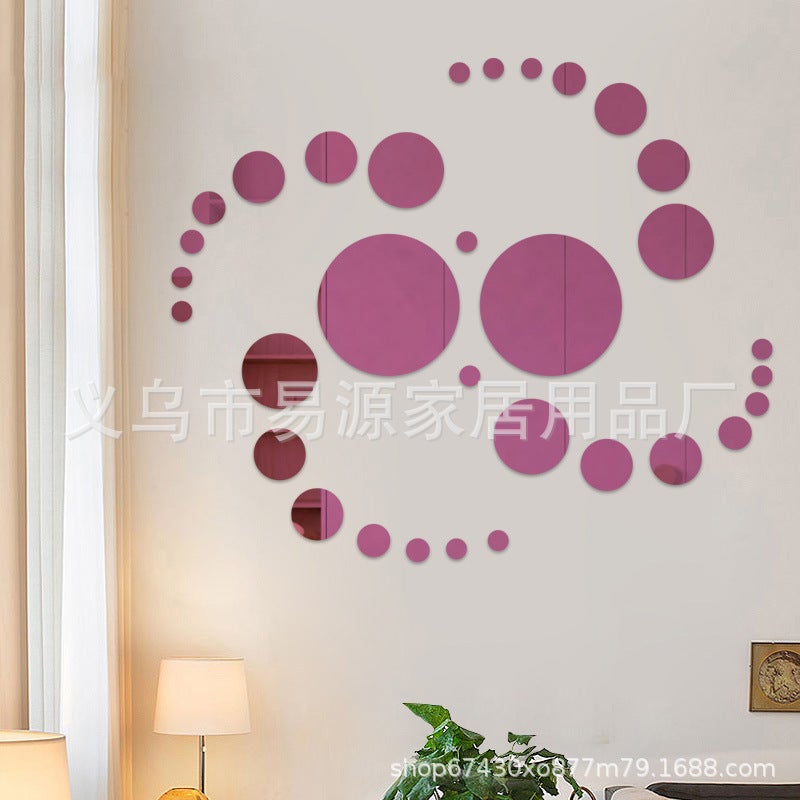 Old New Mirror Wall Stickers 32 Circle Self-Adhesive Factory Store Direct Sales Large, Medium, Small Three Sizes Available - Image 3