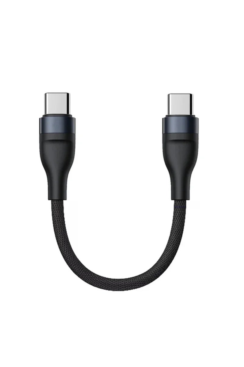 C to C -Black 65W Type C Fast Data Cable Short Cord USB C PD Fast Charging For iPhone Samsung MacBoo