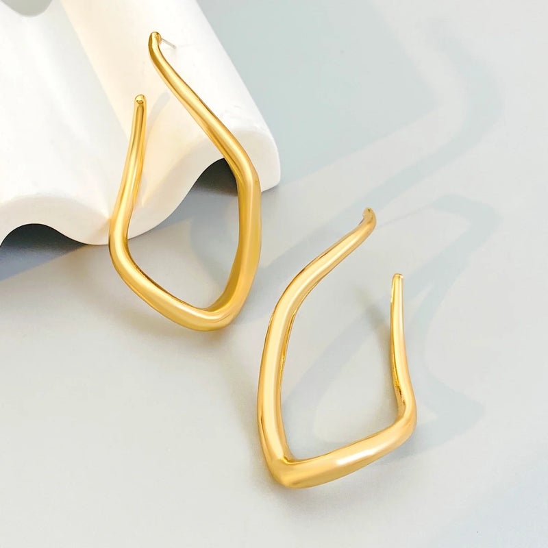 Golden Stainless Steel Earring - Image 4