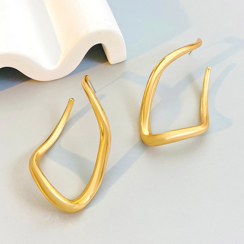 Golden Stainless Steel Earring - Image 5