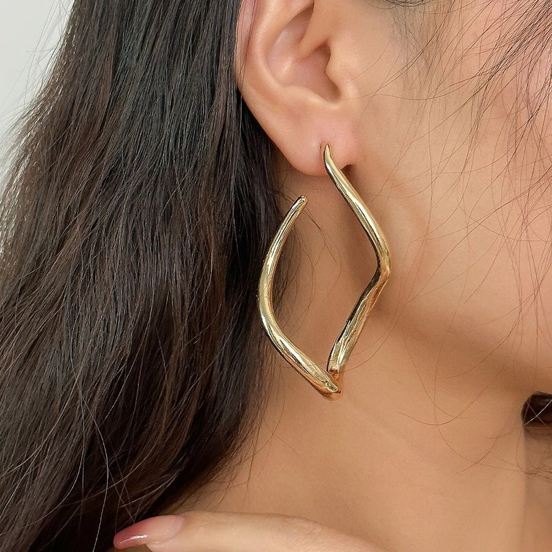 Golden Stainless Steel Earring - Image 3
