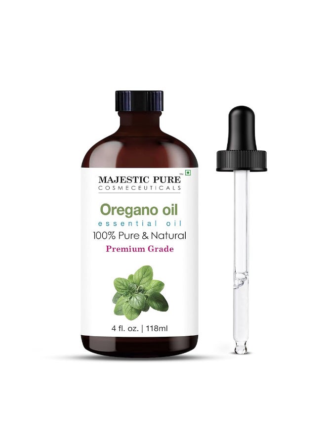 Majestic Pure Essential Oil with Glass Dropper Oregano Oil 4 Fl Oz