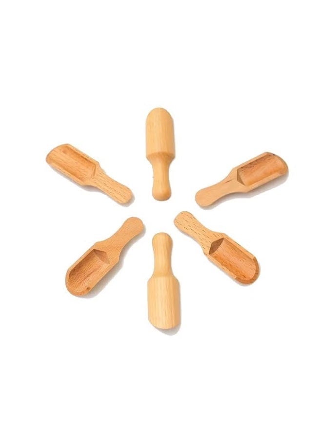 6-Piece Wooden Spice Scoops Set – Kitchen Serving and Organizing Tools - Image 2