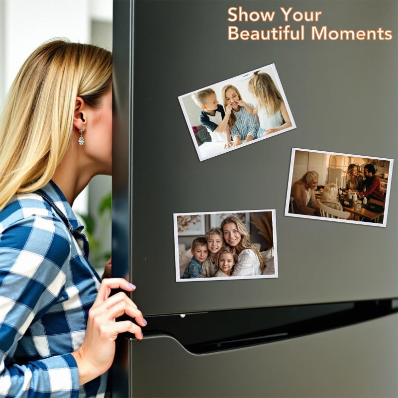 KKJCXY Magnetic Picture Frame, 10 Pcs Magnetic Picture Frames for Refrigerator 4x6, Magnetic Photo Frames with White Border, Refrigerator Magnets for Pictures Suitable Home, School, Office - Image 5