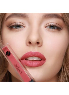 Aden Tattoo Matte Lipstick - 7ML - Highly Pigmented - Provides Non-Shinny, Non Smudging and Velvety Finish – Water Proof Made in Italy (02 Sweet Biscuit)  - Image 1