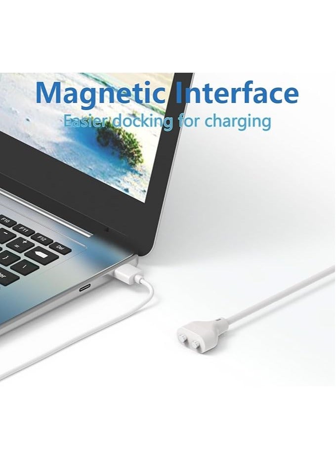 erorex Magnetic USB DC Charging Cable for Vaibrator Wand Replacement Charger Power Cable 2.6FT for Toys Facial Cleanser Massagers and More Devices (Contact 2Pin Spacing 7mm, Magnet Diameter 3mm)  - Image 2