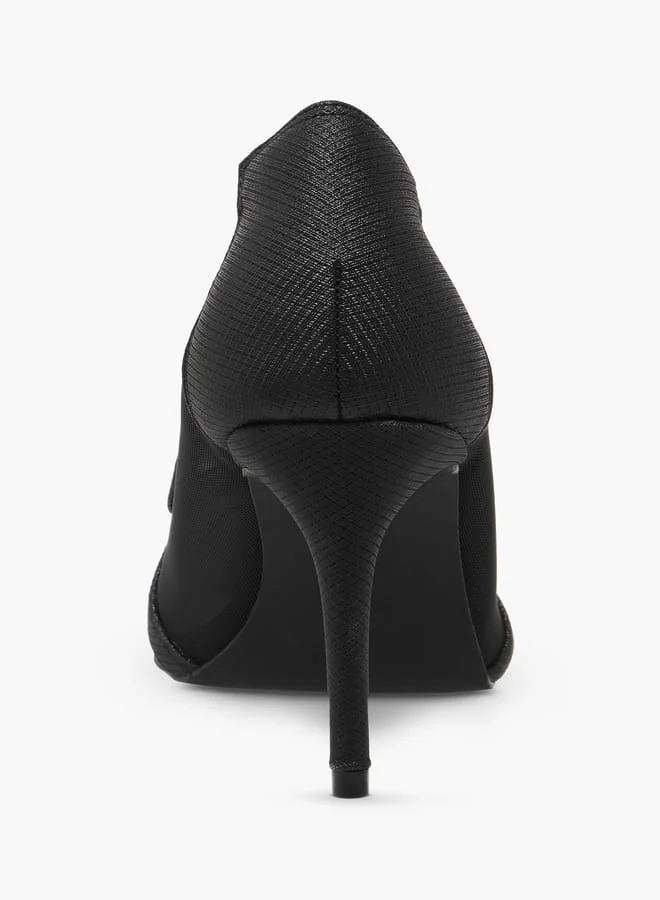 فلورا بيلا من شو إكسبرس Women Textured Slip-On Pumps with Stiletto Heels