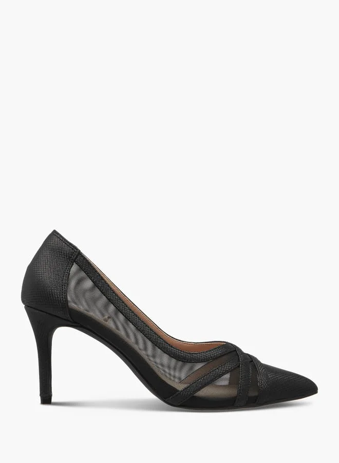 فلورا بيلا من شو إكسبرس Women Textured Slip-On Pumps with Stiletto Heels